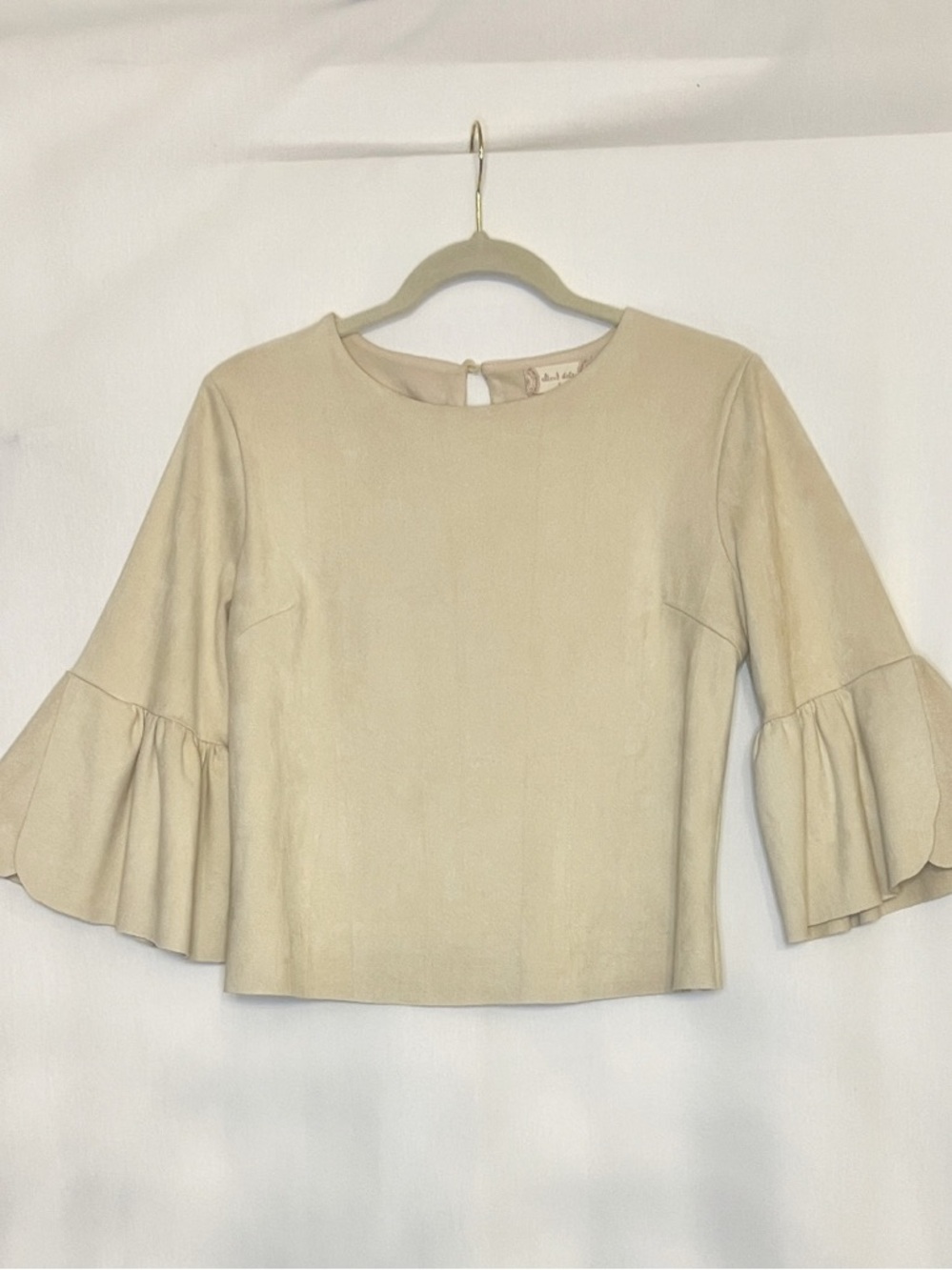 Altar'd State Cream Bell-Sleeve Blouse